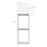 White Melamine Double Hang 84"